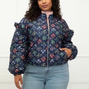 NWT ELOQUII BOHO FLORAL QUILTED JACKET